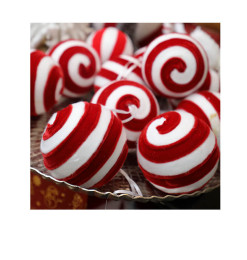 Boule de noël peluche rouge/blanc 10 cm |Boules de Noël |2 500 CFA ,Dakar, Sénégal