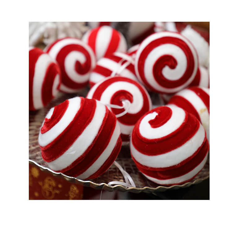 Boule de noël peluche rouge/blanc 10 cm |Boules de Noël |2 500 CFA ,Dakar, Sénégal