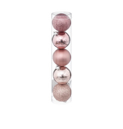 Boules de Noël 5cm rose pvc - Lot de 5 |Boules de Noël |1 300 CFA ,Dakar, Sénégal