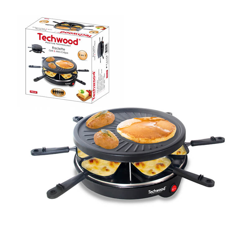 Raclette grill et mini-crêpe noir 800W | Barbecue & Grill | 25 500 CFA , dakar, Sénégal
