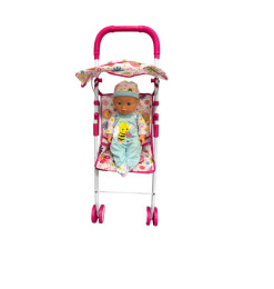 Poupon 30 cm avec poussette rose et blanc - Dès 3 ans | Poupons & poupées | 13 500 CFA , dakar, Sénégal