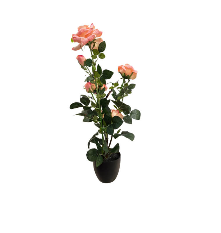 Rose artificielle 70 cm dans pot noir | Pots, plantes & fleurs artificielles , Dakar, Sénégal