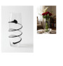 Vase en verre transparent avec spirale noire, 13×35 cm | Vases déco , Dakar, Sénégal