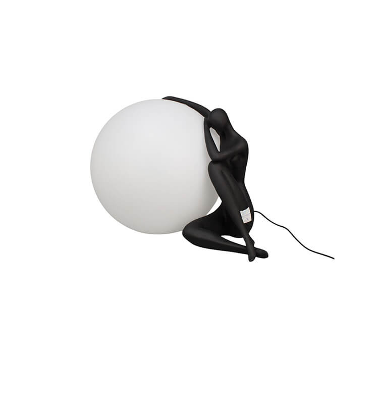 Lampe de table 50 cm boule femme adossée | Lampes de table, lampes de chevet , Dakar, Sénégal