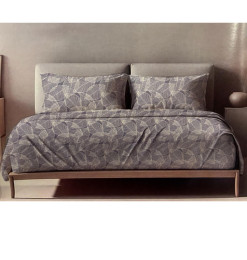 Housse de couette 240x260 cm avec 2 taies en percale de coton 70 fils bleu motif | Linge de lit , Dakar, Sénégal