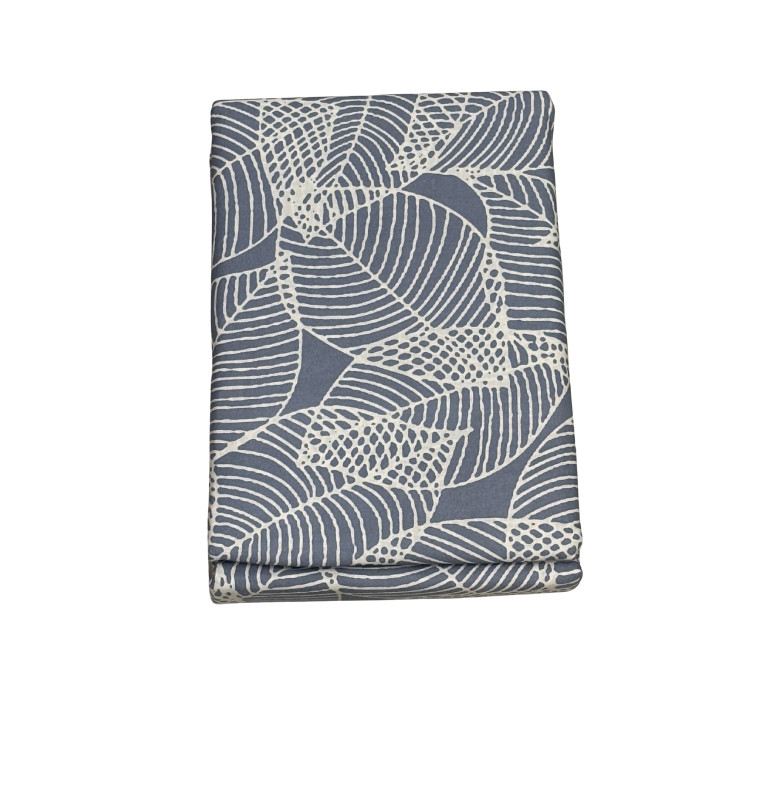 Parure de lit 180x200 cm (Drap housse, drap plat et 2 taies) en coton 100% bleu motif. | Linge de lit , Dakar, Sénégal