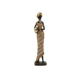 Statuette femme africaine 41 cm robe or | Statuettes , Dakar, Sénégal