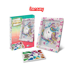 Tableau créatif à paillettes Licorne - dès 7 ans