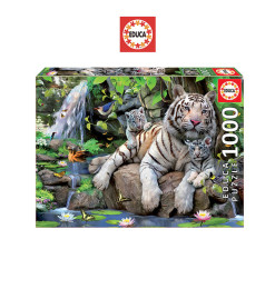 Puzzle 1000 pièces Tigre blanc et ses petits - dès 12 ans  | Puzzles | 9 200 CFA , dakar, Sénégal