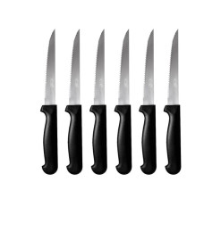 Couteaux à manche PVC noir - Lot de 6 | Couverts & coffrets couverts | 4 800 CFA , dakar, Sénégal