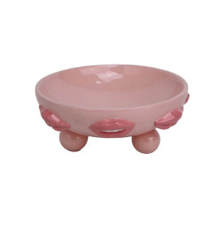 Vide-poche 23 cm bouche rose