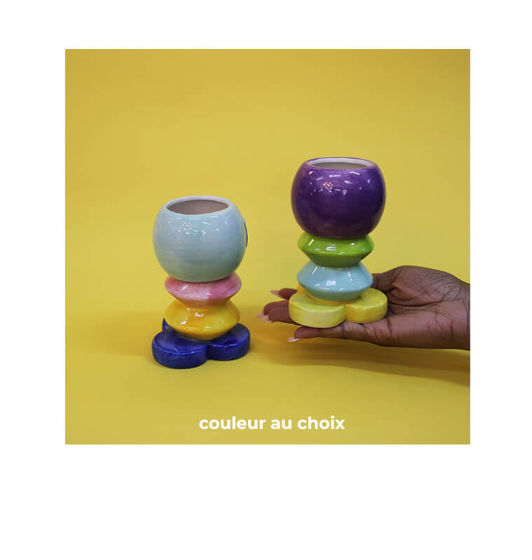 Mini vase 9,5 x12,8 cm en dolomite multicolore | Vases déco , Dakar, Sénégal