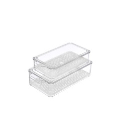 Boîte organisateur de frigo avec couvercle transparent/blanc - Lot de 2, taille S | Organisation | 4 800 CFA , dakar, Sénégal