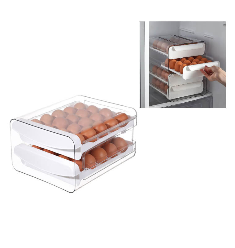 Boîte de rangement pour 40 œufs à 2 tiroirs en plastique | Organisation | 4 500 CFA , dakar, Sénégal