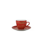 Tasse à thé + sous-tasse 190 ml en porcelaine rouge | Tasses & mugs | 3 700 CFA , dakar, Sénégal