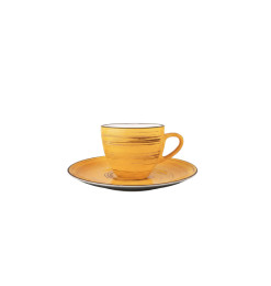 Tasse à thé + sous-tasse 190 ml en porcelaine jaune | Tasses & mugs | 3 700 CFA , dakar, Sénégal