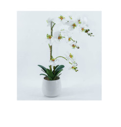 Orchidée artificielle 13 x 13 x 55 cm dans vase blanc | Pots, plantes & fleurs artificielles , Dakar, Sénégal
