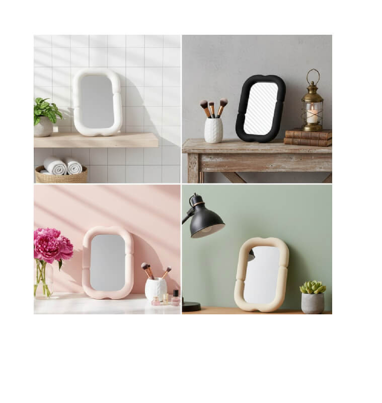 Miroir mural ou à poser 30 × 20 cm avec cadre ovale | Miroirs , Dakar, Sénégal