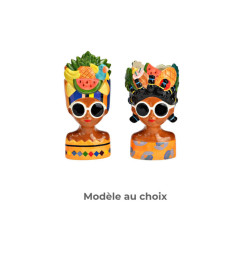 Pot déco femme, 9,2x 8,5x19,6 cm en dolomite