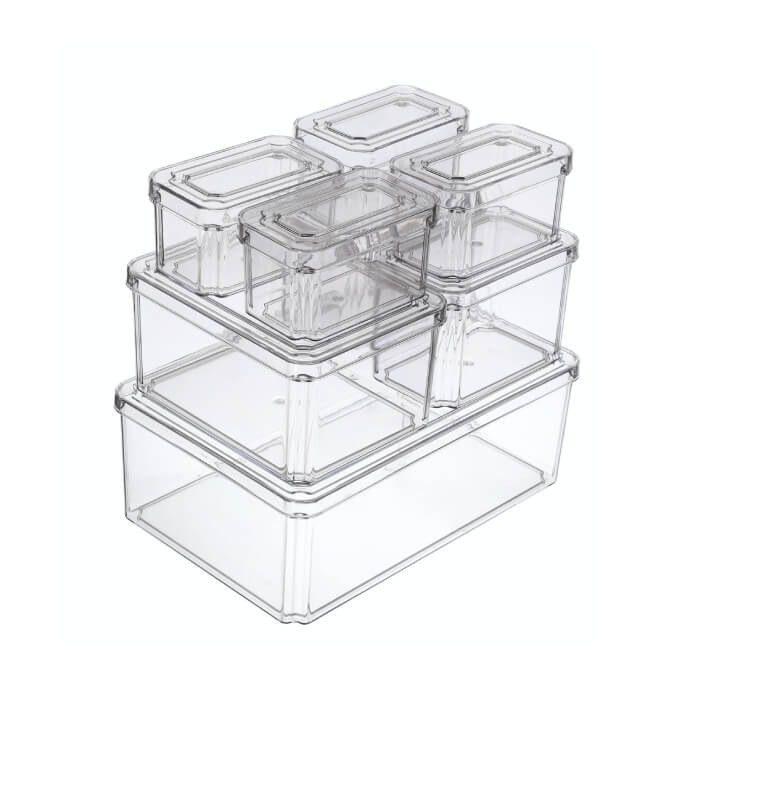 Boite de conservation alimentaire en plastique transparent - Lot de 8 | Boites de conservation alimentaire | 11 700 CFA , dak...