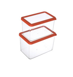 Boîte à provision avec couvercle silicone transparent - Lot de 2, taille L | Boites de conservation alimentaire | 7 500 CFA ,...