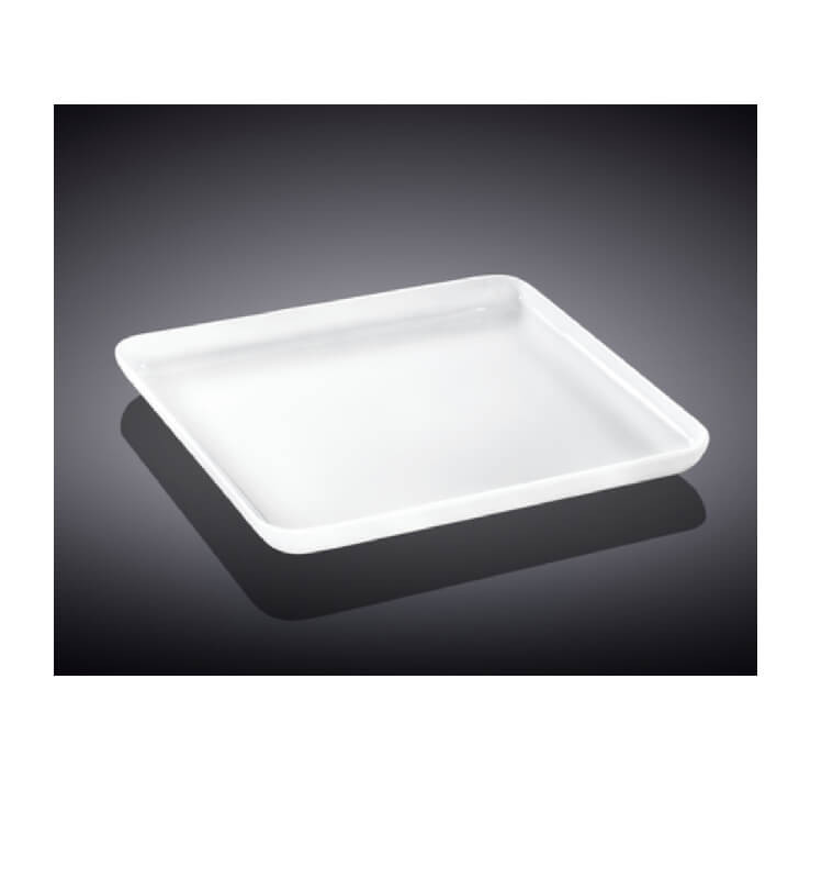 Assiette dessert carrée 22 x 22 cm en porcelaine blanche | Vaisselle en porcelaine blanche | 3 000 CFA , dakar, Sénégal