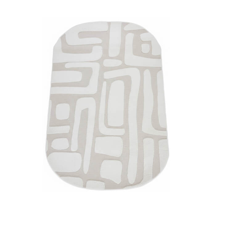 Tapis géométrique blanc, 80 x 120 cm | Tapis décoratifs , Dakar, Sénégal