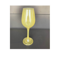 Verre sur pied 440 ml en verre jaune poudré | Verres & carafes | 2 500 CFA , dakar, Sénégal
