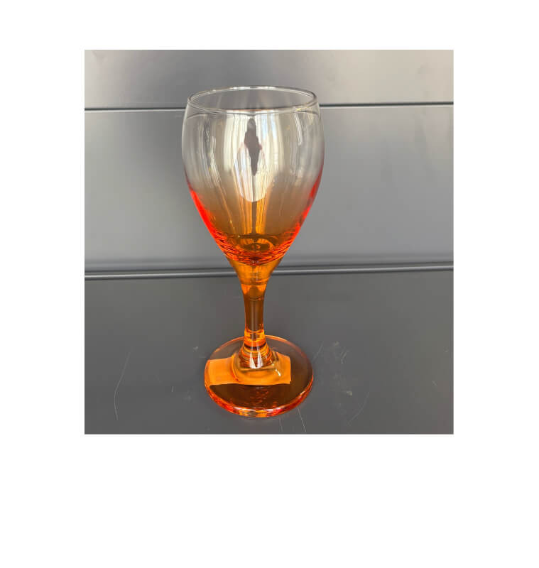 Verre sur pied 330 ml en verre orange | Verres & carafes | 1 800 CFA , dakar, Sénégal
