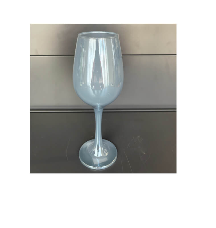 Verre sur pied 440 ml en verre bleu poudré | Verres & carafes | 2 500 CFA , dakar, Sénégal