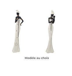 Statuette femme africaine 50 cm robe blanche | Statuettes , Dakar, Sénégal