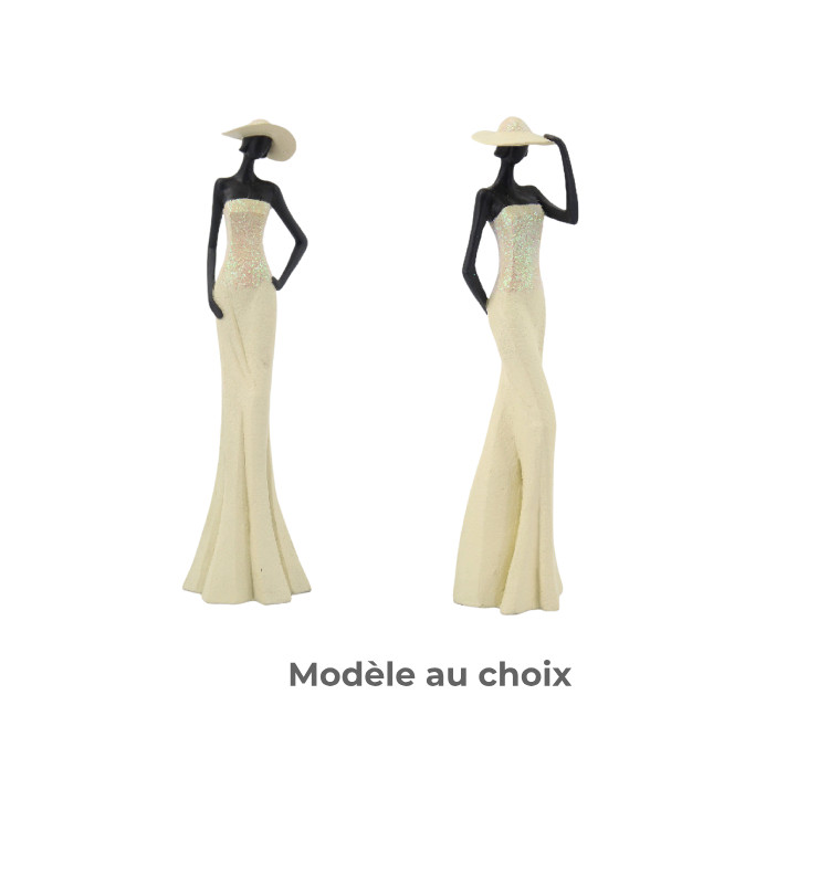 Statuette 40 cm femme moderne robe crème | Statuettes , Dakar, Sénégal
