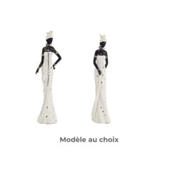 Statuette femme africaine 39,5 cm robe blanche | Statuettes , Dakar, Sénégal