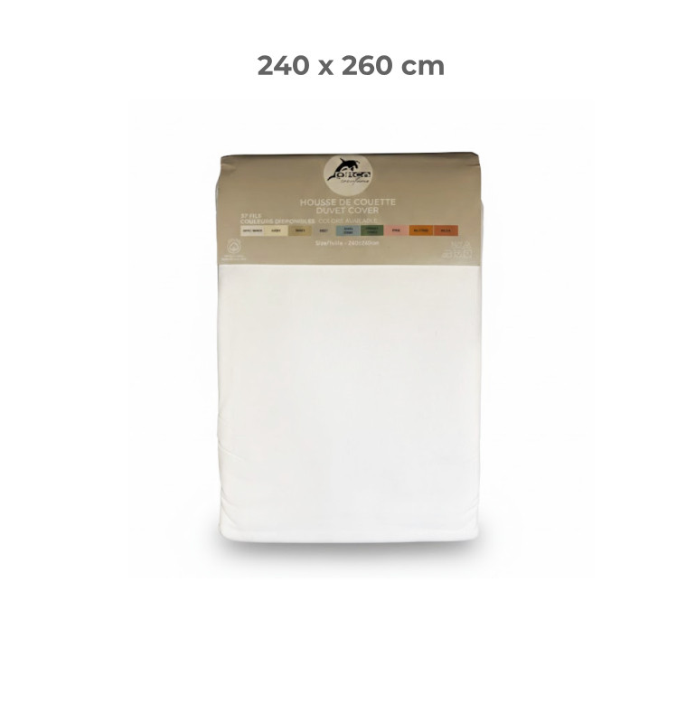 Housse de couette 240 × 260 cm 100 % coton 57 fils blanc optic | Linge de lit , Dakar, Sénégal