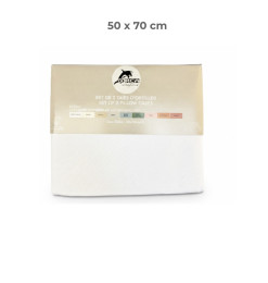 Set de 2 taies d’oreiller 50 × 70 cm 100 % coton 57 fils blanc optic | Linge de lit , Dakar, Sénégal