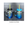 Mug en verre coloré 450 ml avec paille | Distributeurs de boissons & mugs avec paille | 900 CFA , dakar, Sénégal