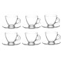 Coffret tasses à café ROMA avec sous-tasses en verre transparent 225 ml - Lot de 6 | Tasses & mugs | 13 000 CFA , dakar, Sénégal