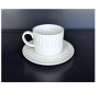 Tasse à thé avec sous-tasse en porcelaine blanche motif strié, 320 ml | Vaisselle en porcelaine blanche | 2 500 CFA , dakar, ...