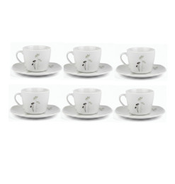Coffret tasses à thé avec sous-tasses en porcelaine 200 ml - 12 Pcs | Tasses & mugs | 16 500 CFA , dakar, Sénégal