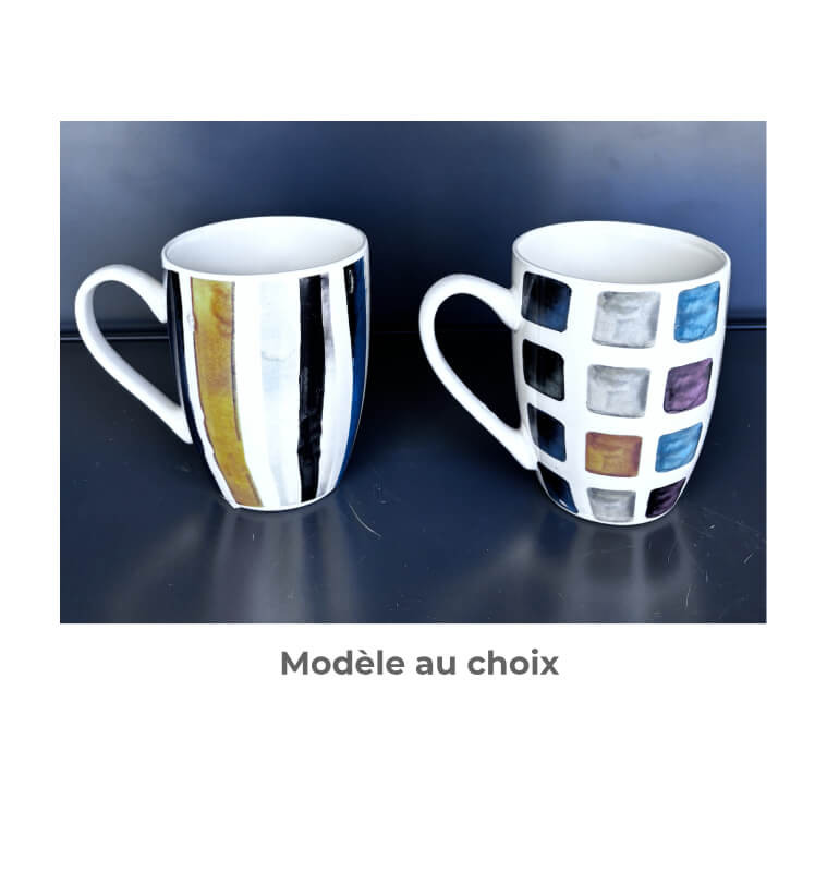 Mug en faïence motif décoratif 330 ml | Tasses & mugs | 800 CFA , dakar, Sénégal