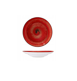 Assiette creuse 24 cm en porcelaine rouge | Assiettes & coffrets d'assiettes | 5 800 CFA , dakar, Sénégal