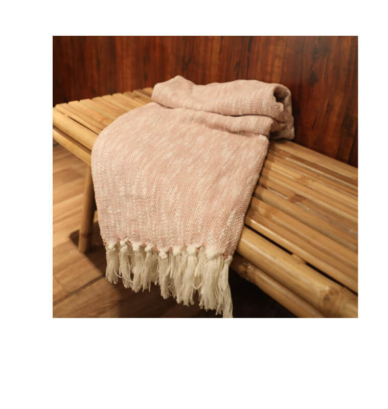 Plaid 125 x 150 cm 100 % coton taupe | Plaids & jetés , Dakar, Sénégal