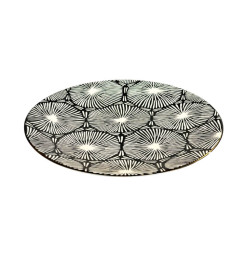Assiette plate 27 cm Kushie noir et blanc | Assiettes & coffrets d'assiettes | 4 100 CFA , dakar, Sénégal
