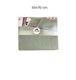 Set de 2 taies d’oreiller 50 x 70 cm 100 % coton 57 fils vert forest | Linge de lit , Dakar, Sénégal