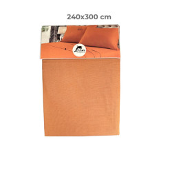 Drap plat 240 x 300 cm 100 % coton 57 fils moka | Linge de lit , Dakar, Sénégal