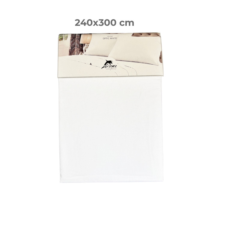 Drap plat 240 x 300 cm 100 % coton 57 fils blanc optic | Linge de lit , Dakar, Sénégal