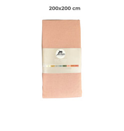 Drap housse 200 x 200 cm 100 % coton 57 fils rose | Linge de lit , Dakar, Sénégal