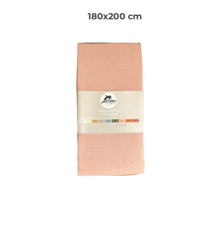 Drap housse 180 x 200 cm 100 % coton 57 fils rose | Linge de lit , Dakar, Sénégal