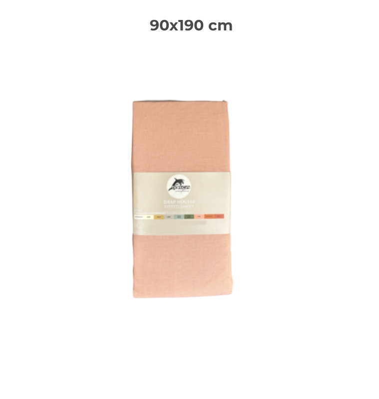 Drap housse 90 x 190 cm 100 % coton 57 fils rose | Linge de lit , Dakar, Sénégal