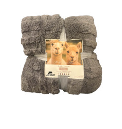 Plaid gris foncé extra doux 220 x 240 cm, 220 GSM en polyester | Plaids & jetés , Dakar, Sénégal